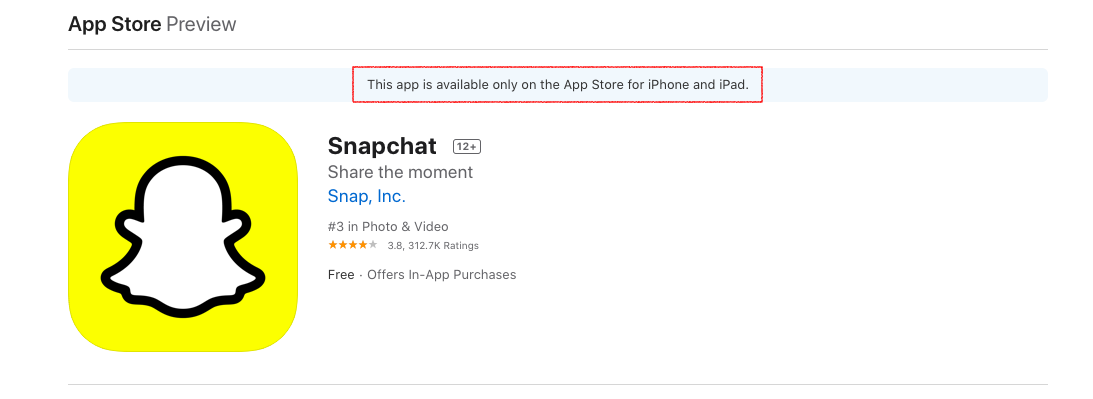 why is there no snapchat app for mac
