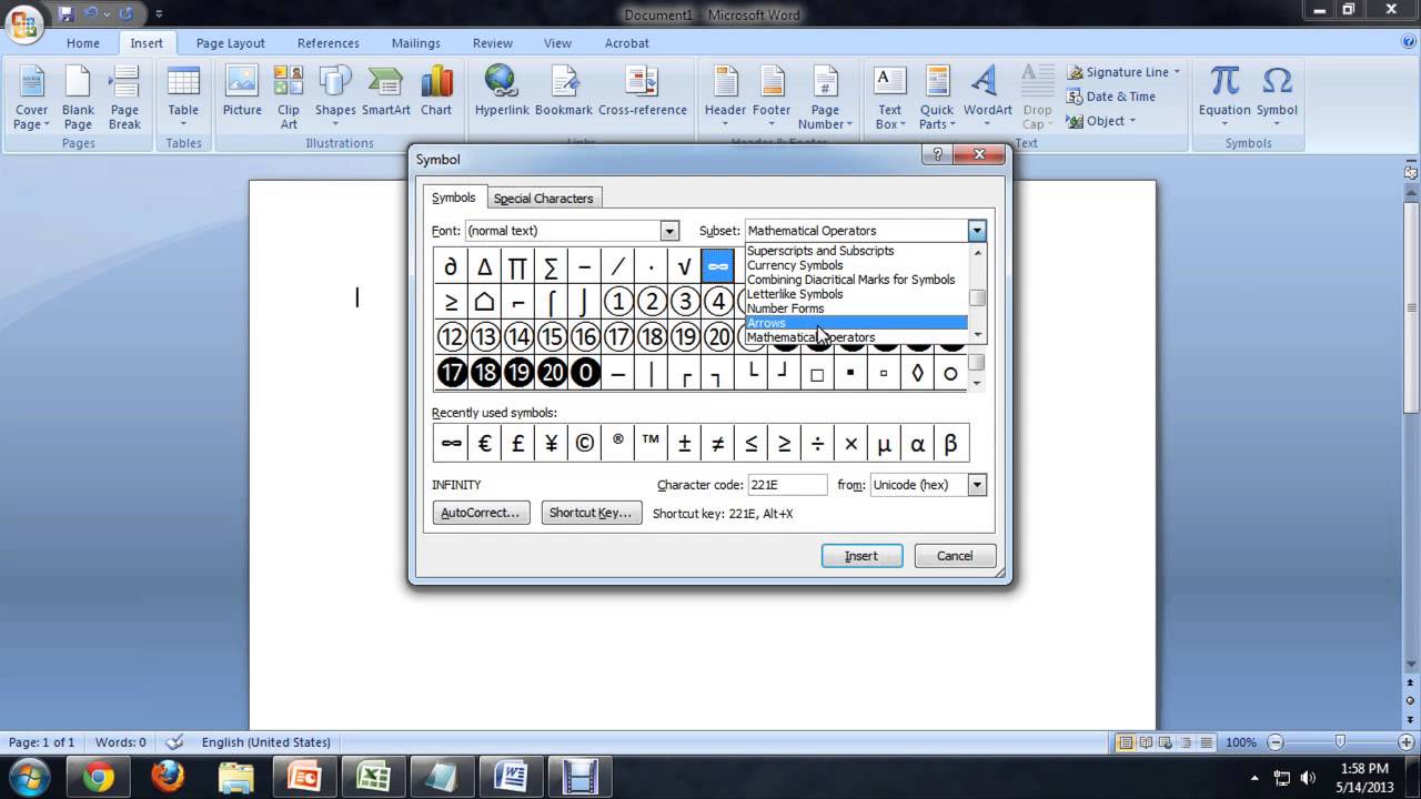 keyboard shortcut for adding page word mac 2011